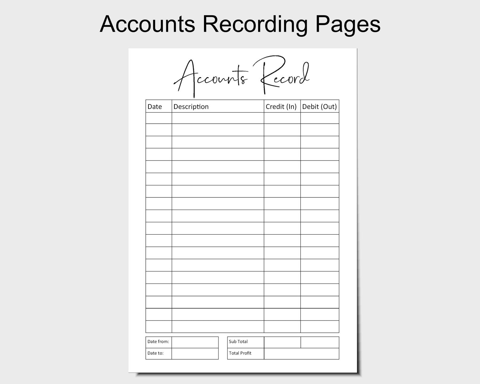 Personalised Kraft Brown Accounts Book Business Accounts Etsy UK