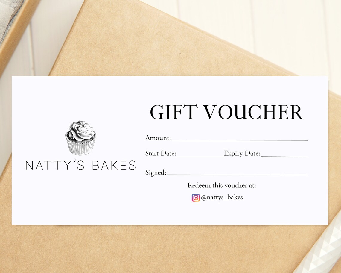 Printed Gift Vouchers for Small Businesses Logo Gift - Etsy UK