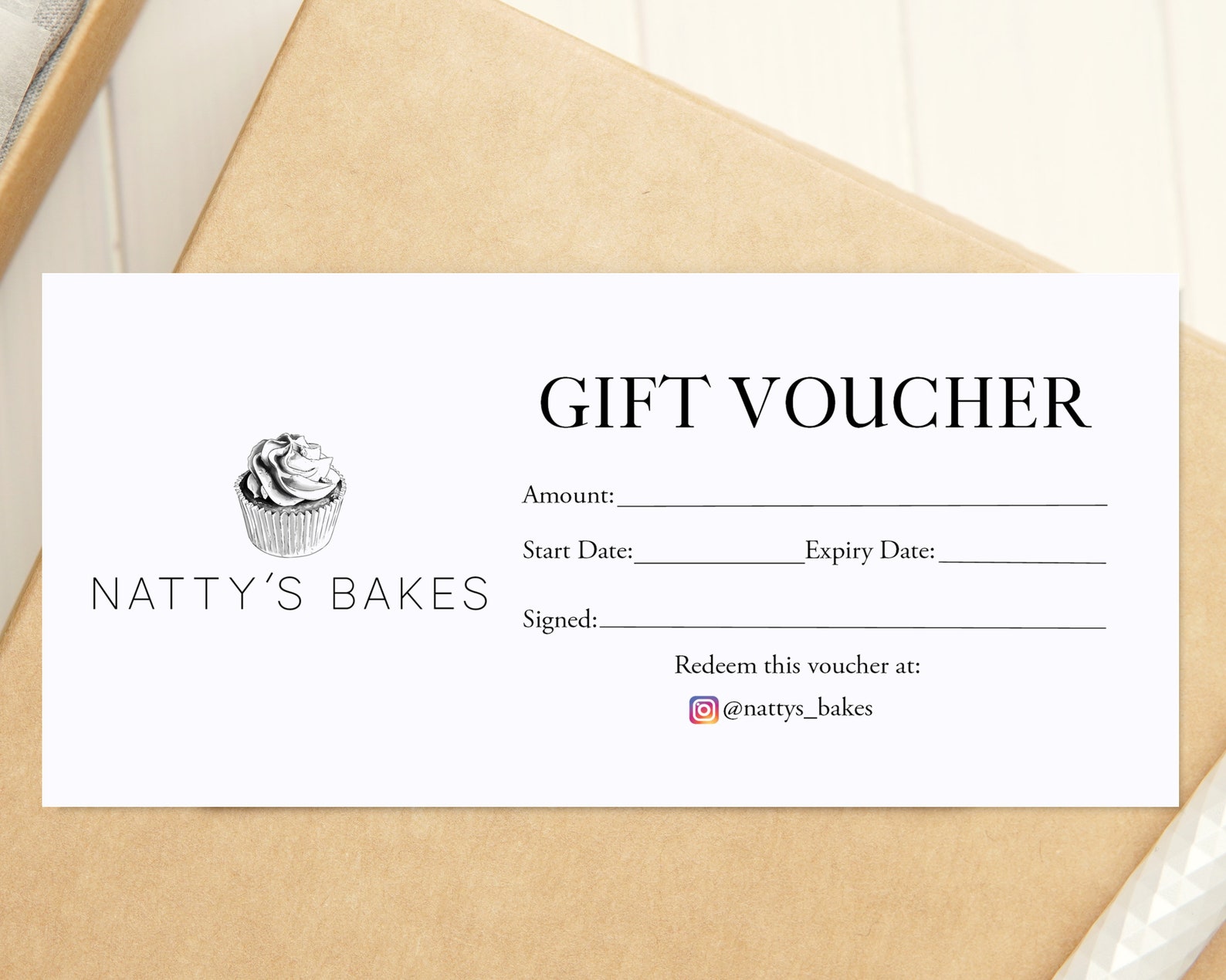 Printed Gift Vouchers for Small Businesses Logo Gift Etsy UK
