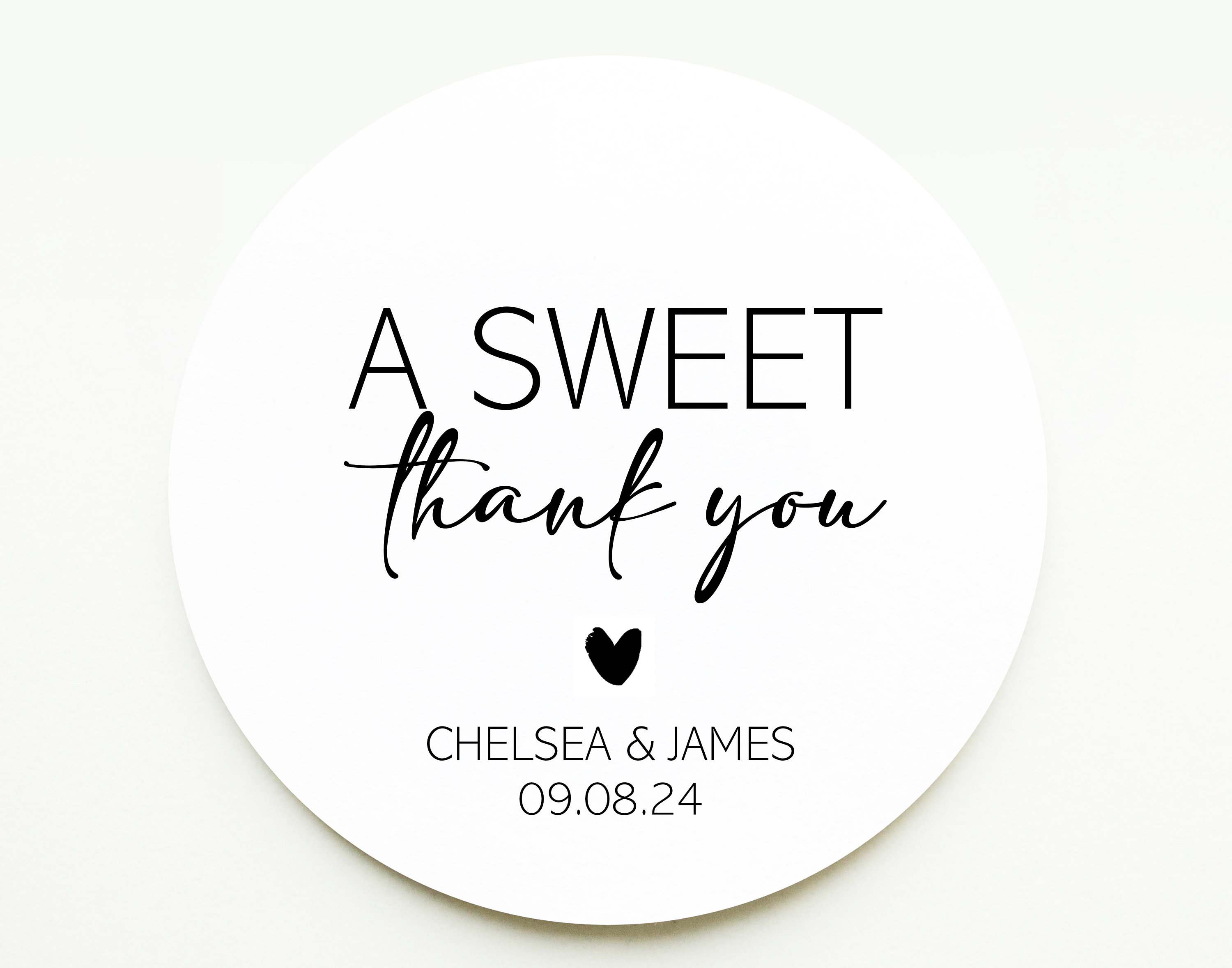 Createreedo Black 'Sweet Thank You' Stickers - Transparent Background For Gift Packaging - View #7