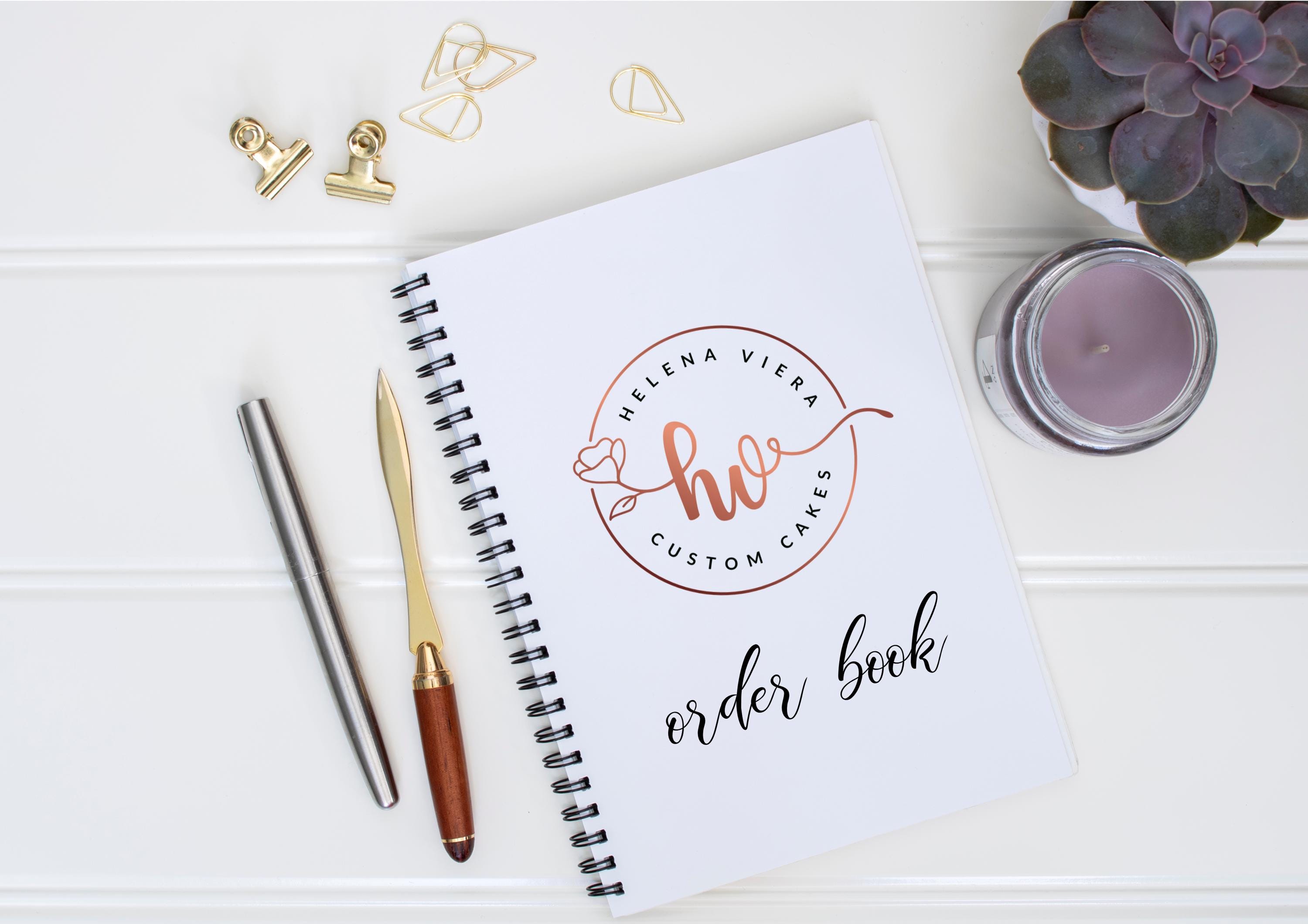 Personalized Business Logo Order Book – A5 Order Tracker - Etsy 日本