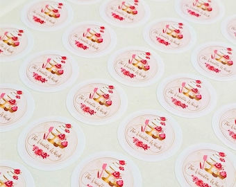 Custom Logo Stickers - Round Matte Labels, Business Branding