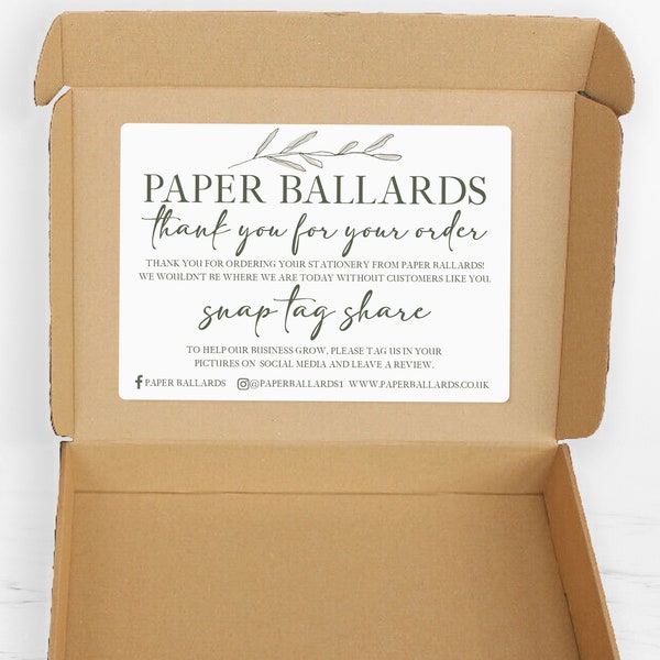 Stickers for Inside Boxes - Etsy