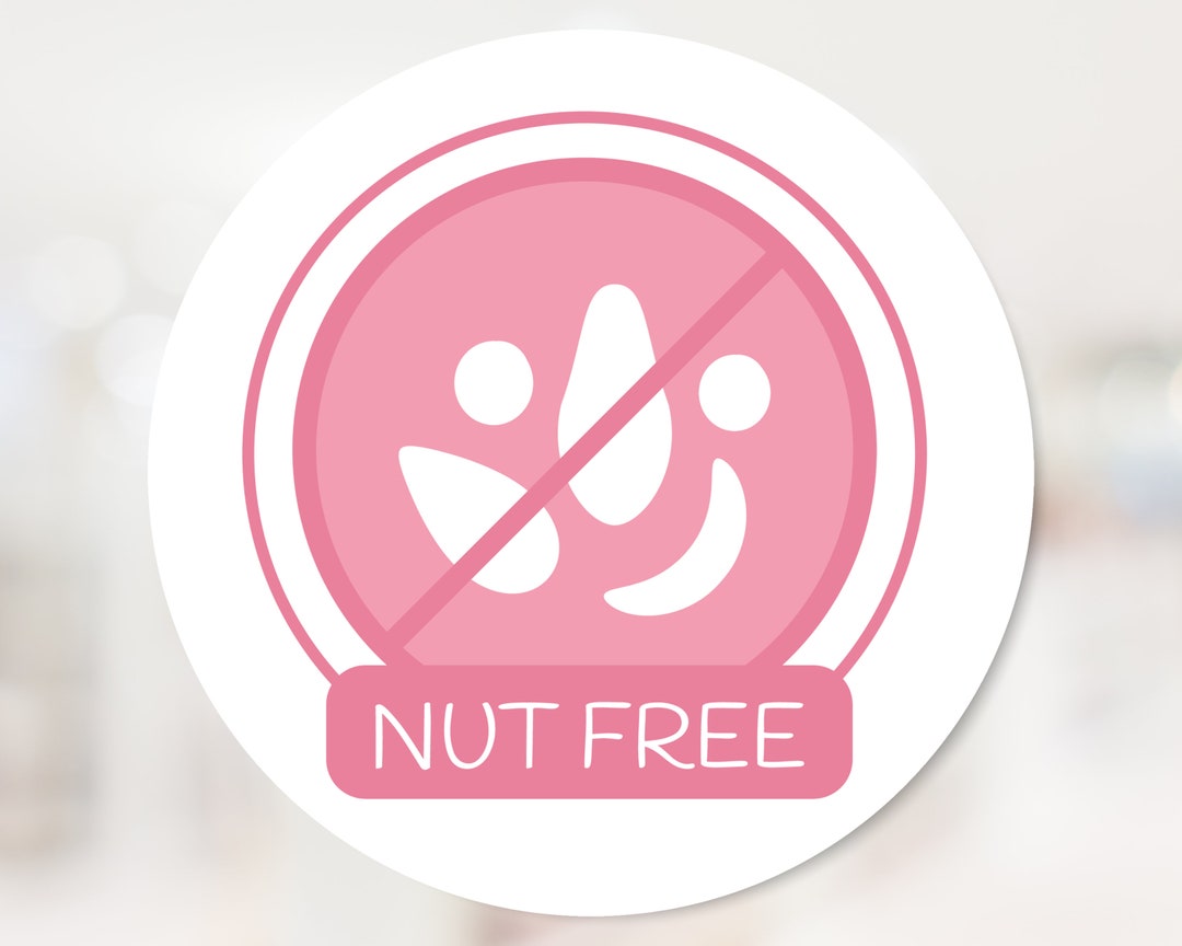 Nut Free, Free From Stickers Dairy Free, Milk Free, Egg Free, Wheat