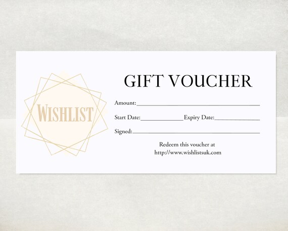 Printed Gift Vouchers for Small 