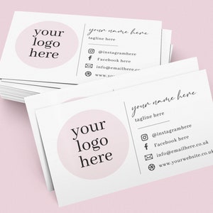 Business Cards, printed and personalised with your business logo and social media information on. image 5