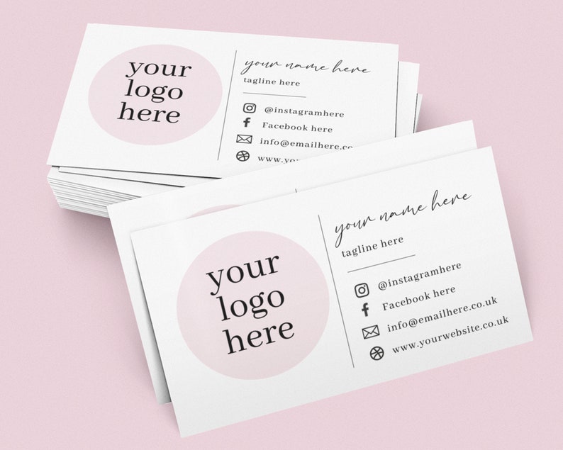 Business Cards, printed and personalised with your business logo and social media information on. image 5