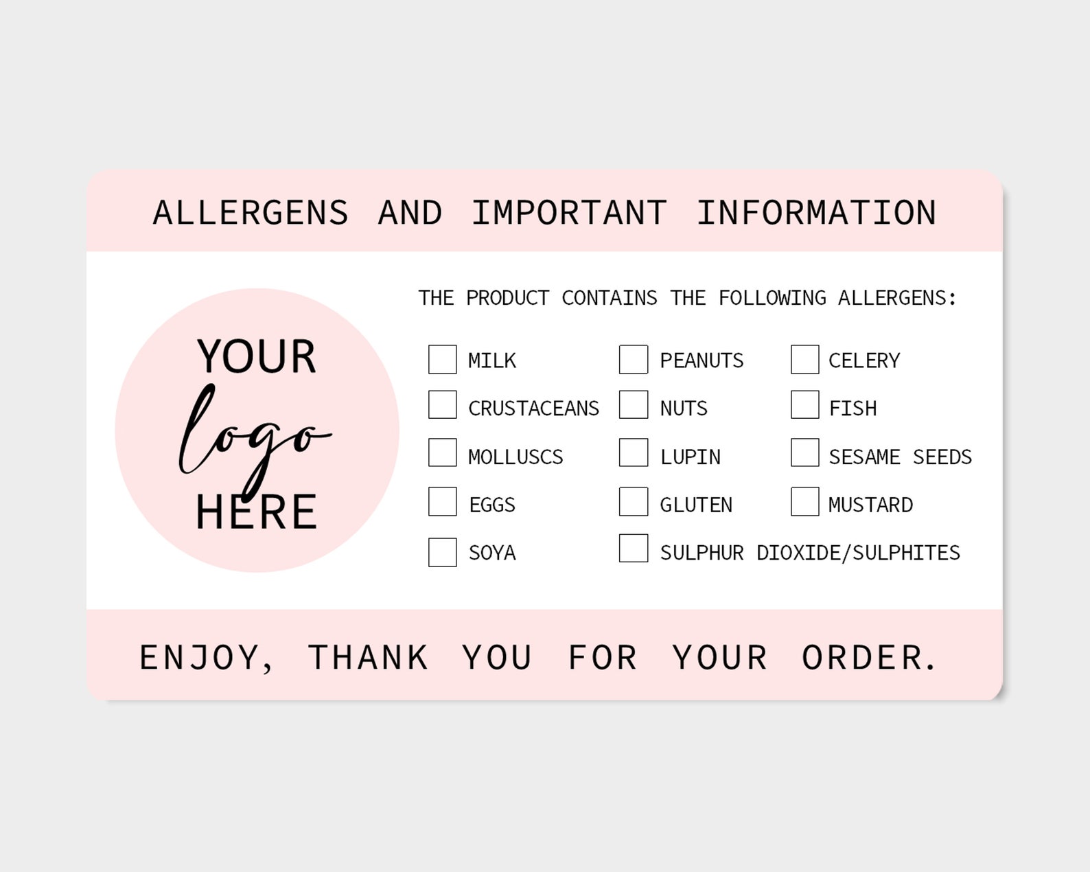 Personalised Allergen Stickers for Cakes Large Allergy Etsy