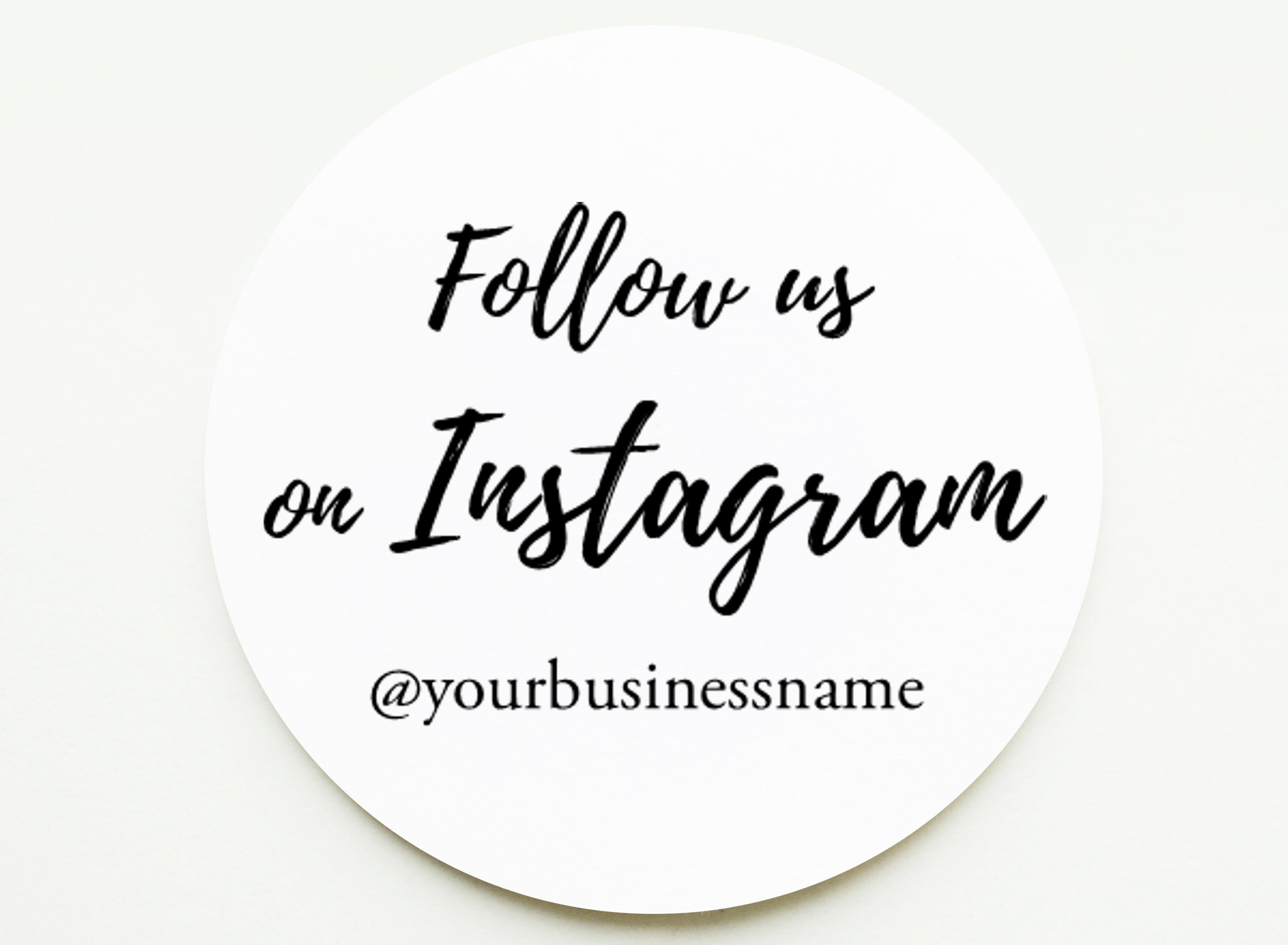 Follow us on Instagram Stickers Custom Instagram Stickers Etsy