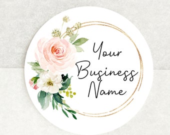 Custom Business Logo Stickers - Business Name Stickers - Stickers with Business Name - Personalised Pink Business Labels