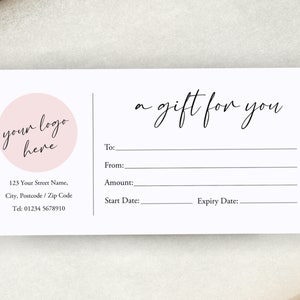 Printed Business Gift Vouchers - Small Business Gift Certificates - Christmas Gift Cards for Businesses