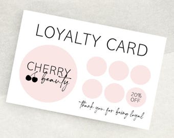 Tarjetas de fidelización impresas para empresas: personalizadas con logotipo y recompensa.