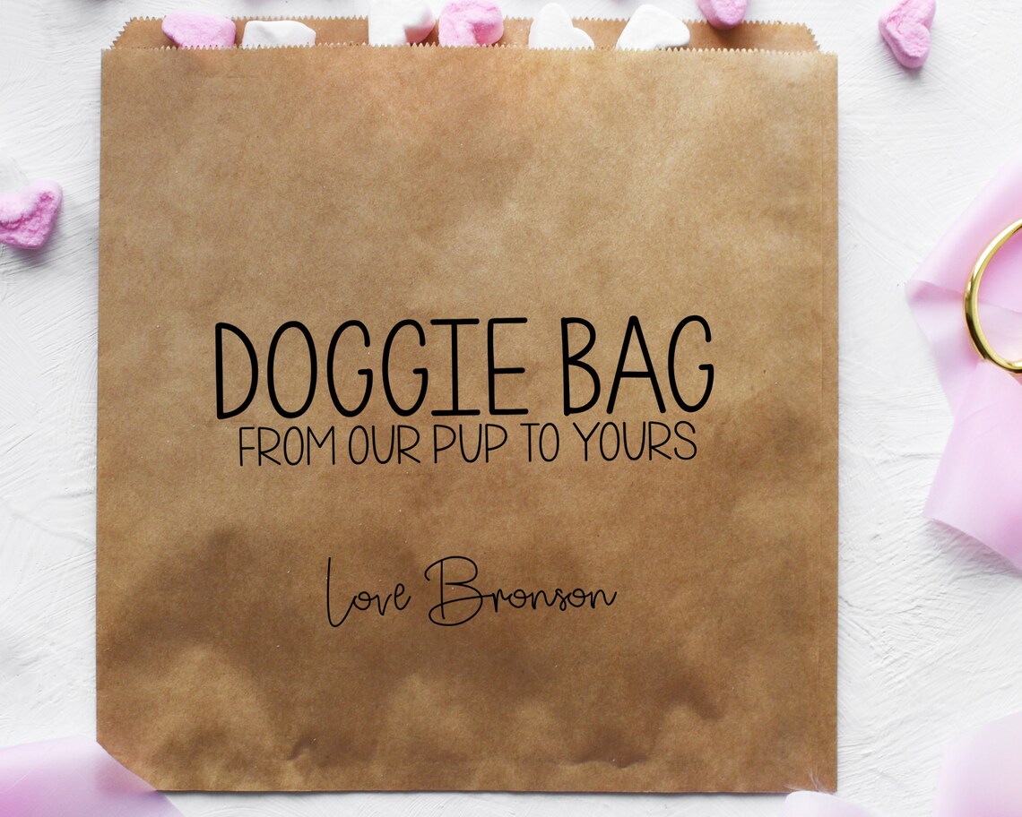 Doggie Bag Favour Bags Gift from your Dog Personalised Dog Etsy