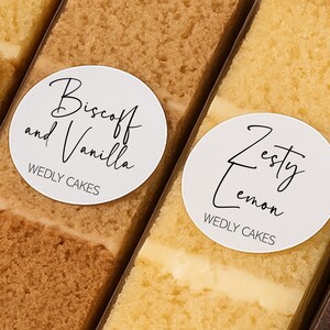 Personalised Wedding Cake Taster Stickers - Cake Flavour Labels - Etsy