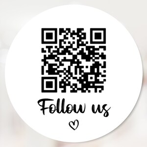 QR Code Aufkleber für Unternehmen - Scan Me Social Media Labels - 37 mm