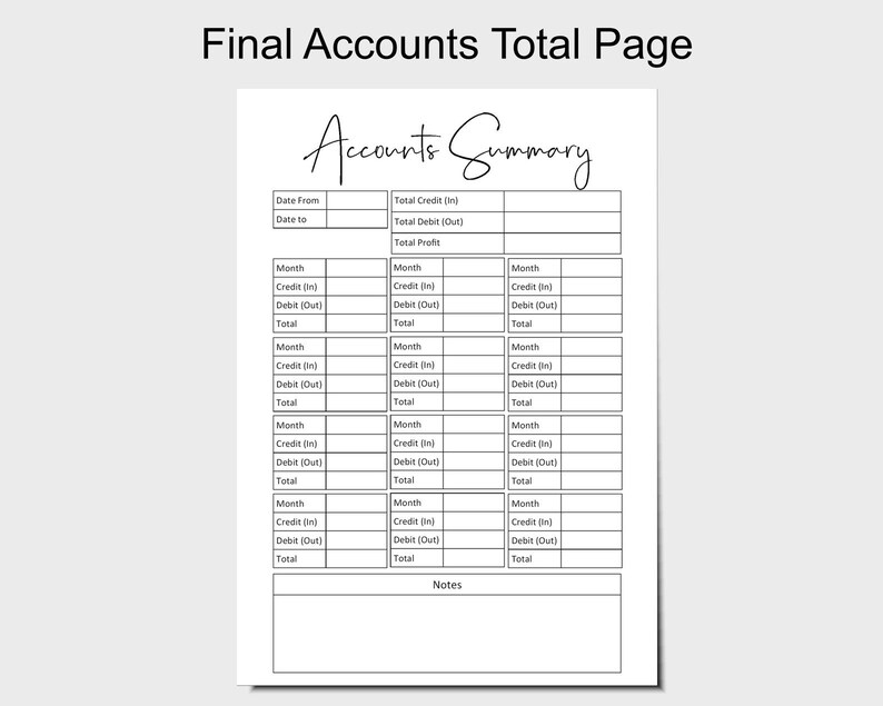 Personalised Kraft Brown Accounts Book Business Accounts Etsy