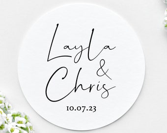 Modern Minimalist Wedding Stickers - Wedding Stickers for Wedding Favours, Invitations, Sweet Bags, Birthday, Baby Shower