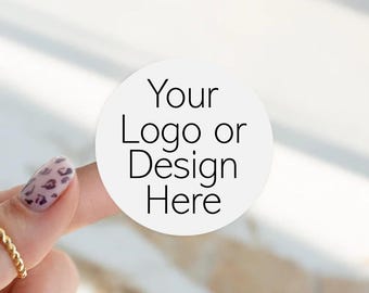 Custom Business Logo Stickers - Matte Circle Labels (37mm)