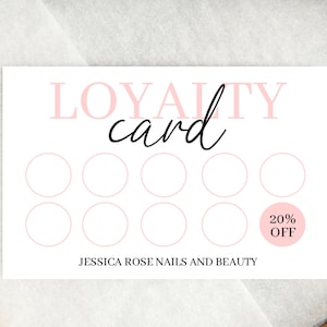 Cartes de fidélité avec 10 cercles et remise personnalisée pour les coiffeurs, les manucures, les salons de coiffure, les cafés, les barbiers, les magasins d'alimentation et les toiletteurs