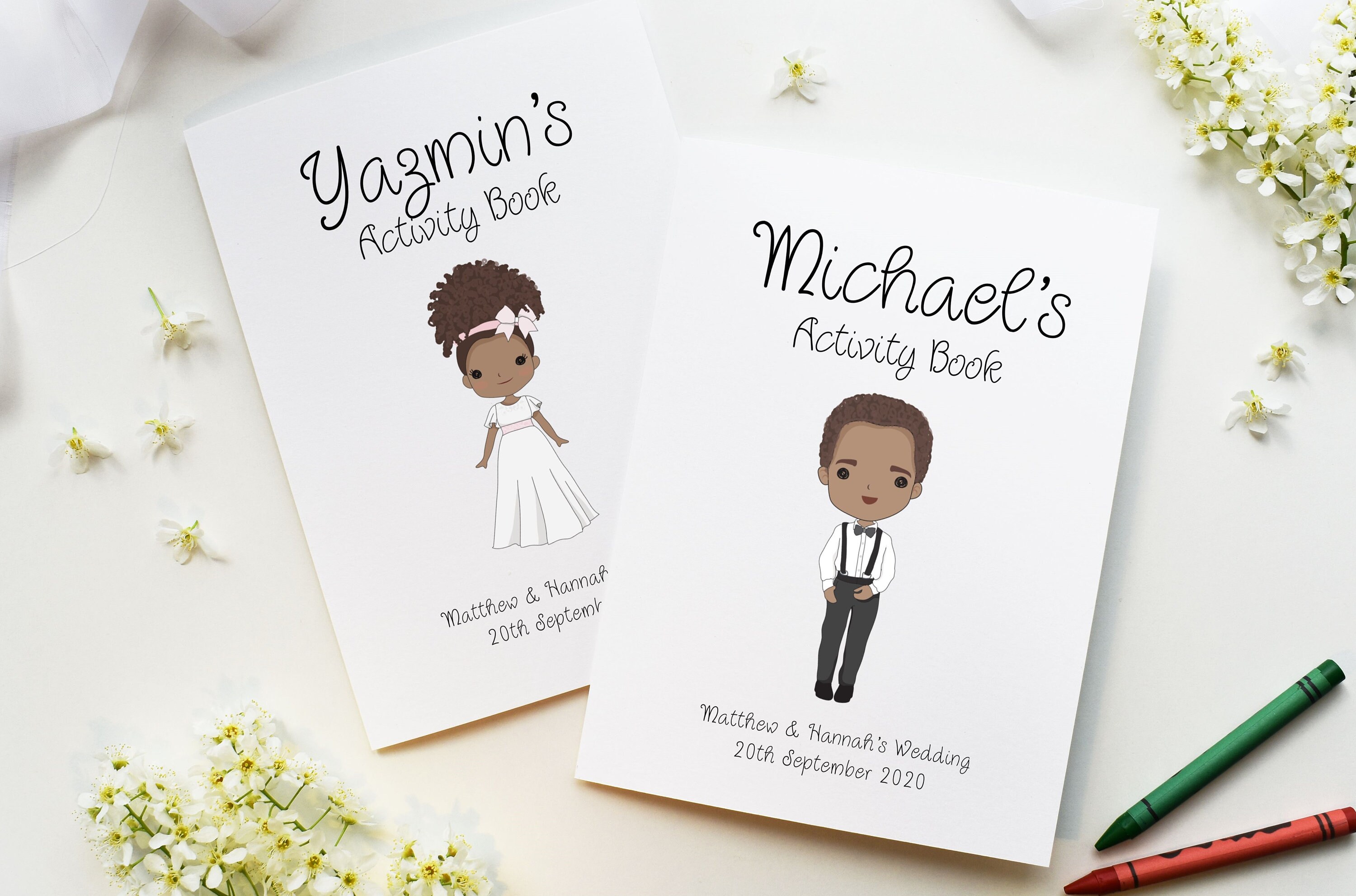 Kid's Wedding Activity Pack With Crayons - Personalised Childrens…