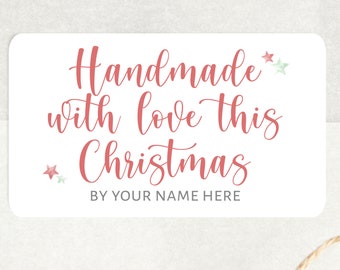 Printable Handmade With Love Gift Tags, Digital Download Gift Tags PDF,  Print Your Own Handmade Gift Tags 