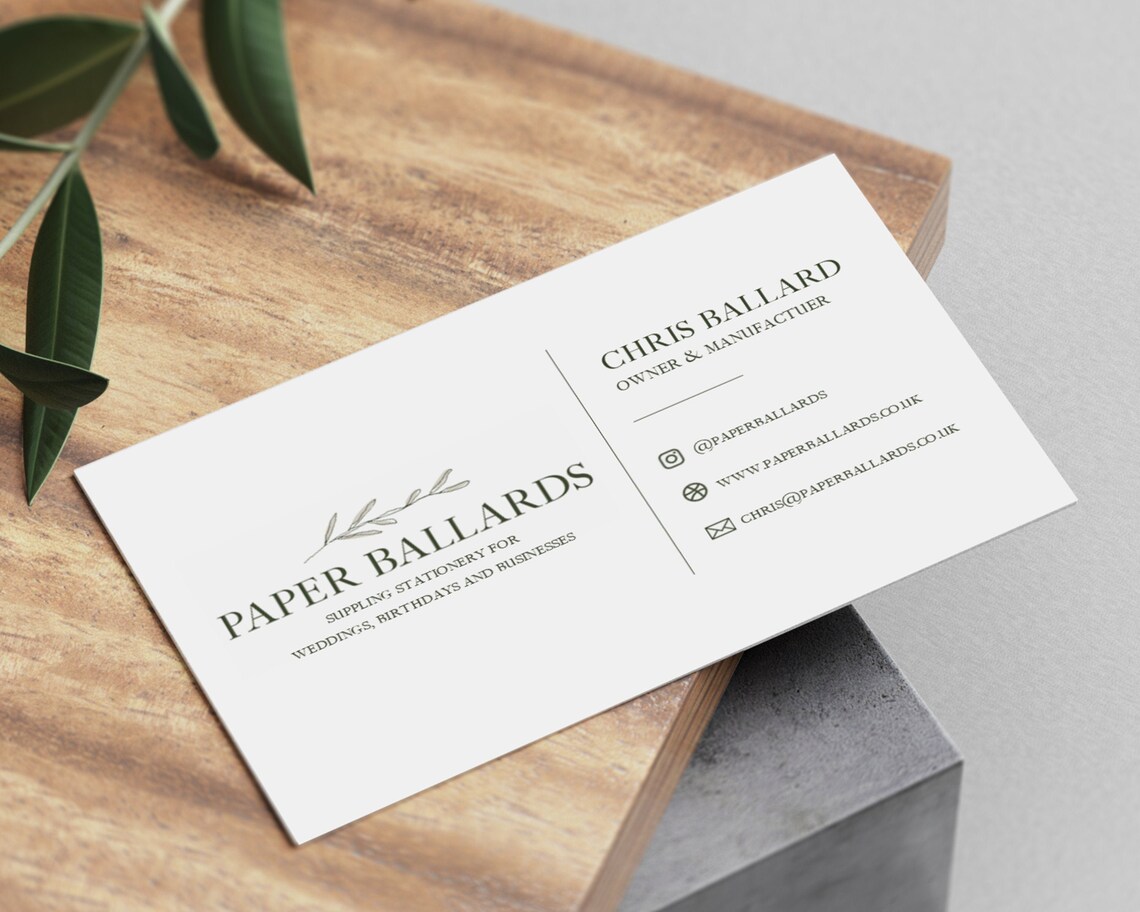 Personalised Business Cards Elegant Business Cards Etsy