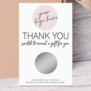 Cartes-cadeaux d'entreprise personnalisées - Cartes d'affaires personnalisées à gratter - Cartes à gratter pour petites entreprises - Cartes cadeaux clients