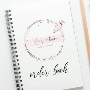 Order Book with Business Logo - Personalised Order Book for Small Businesses - Custom Printed Order Record Book - Order Tracker Book