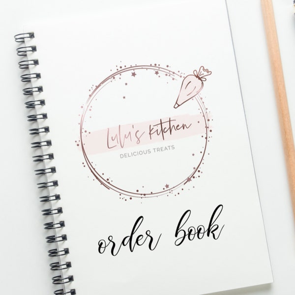 Order Book with Business Logo - Personalised Order Book for Small Businesses - Custom Printed Order Record Book - Order Tracker Book