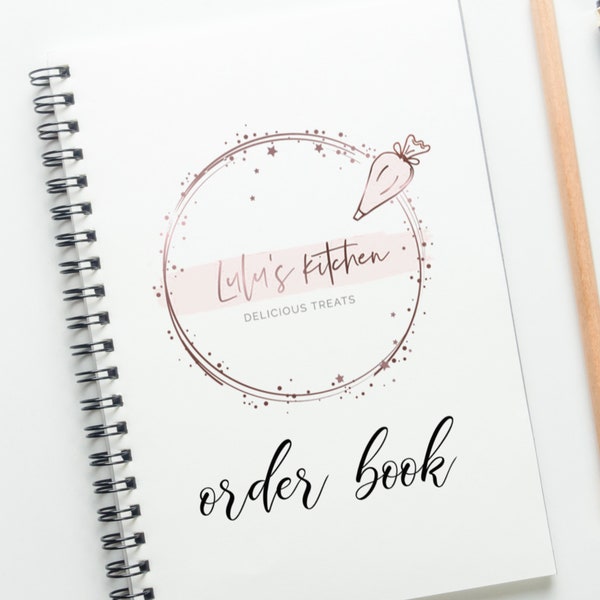 Orderboek met bedrijfslogo - Gepersonaliseerd orderboek voor kleine bedrijven - Aangepast gedrukt orderrecordboek - Order Tracker Book