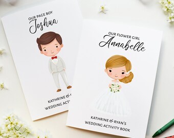 Personalised Wedding Favour Gift Box Childrens Activity Brown Kraft ...