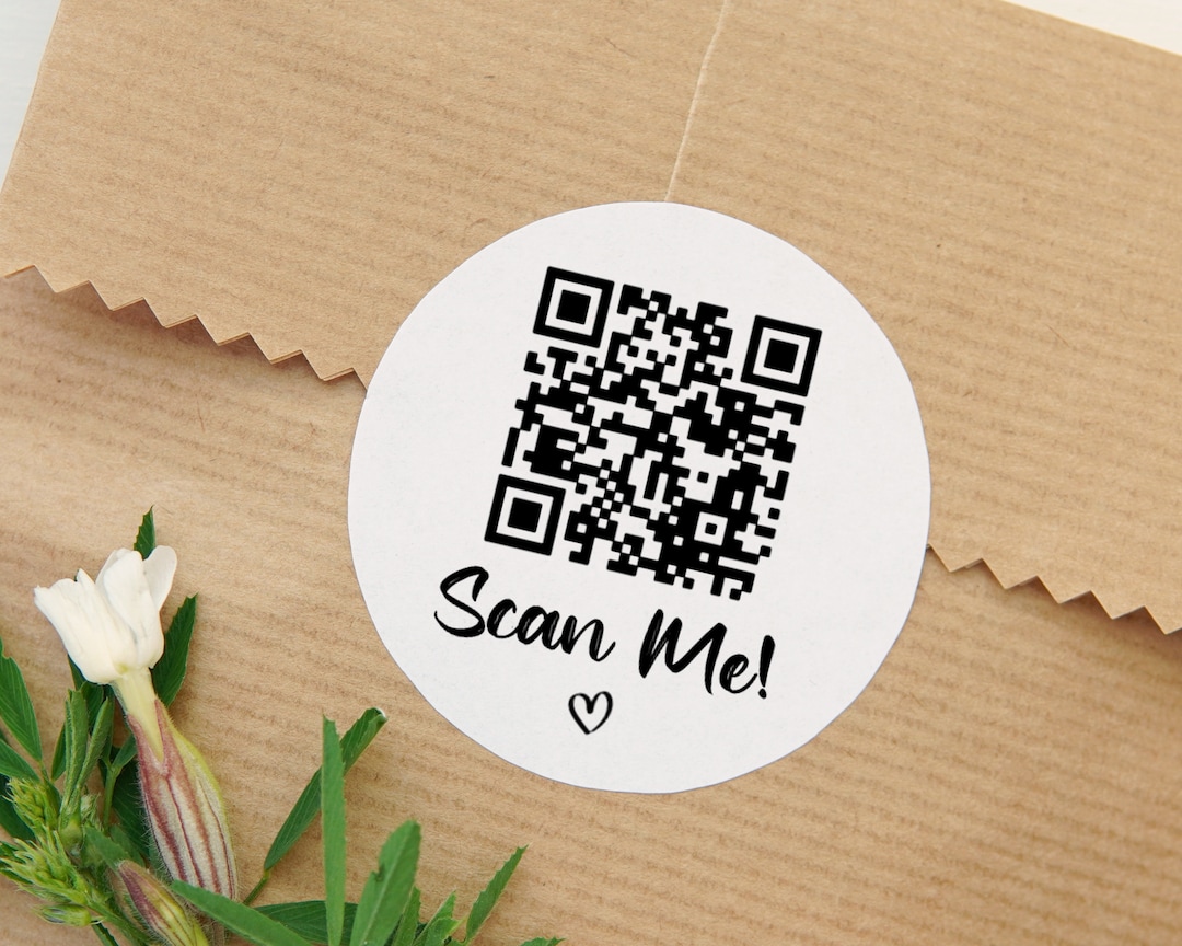 QR Code Sticker for Businesses - Scan Me Social Media Labels - 37mm - Etsy