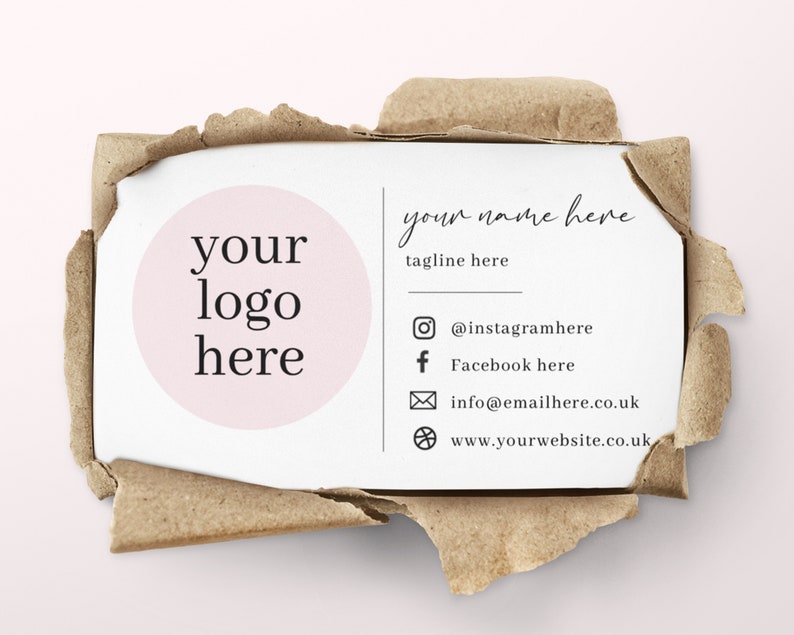 Business Cards, printed and personalised with your business logo and social media information on. image 4