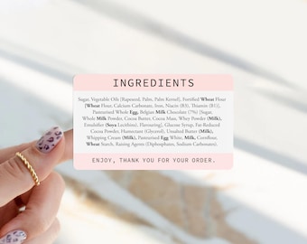 Personalised Ingredient Stickers – Custom Printed Bakers Allergy Labels