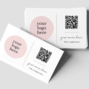 Cartes de visite personnalisées imprimées avec code QR et logo d'entreprise