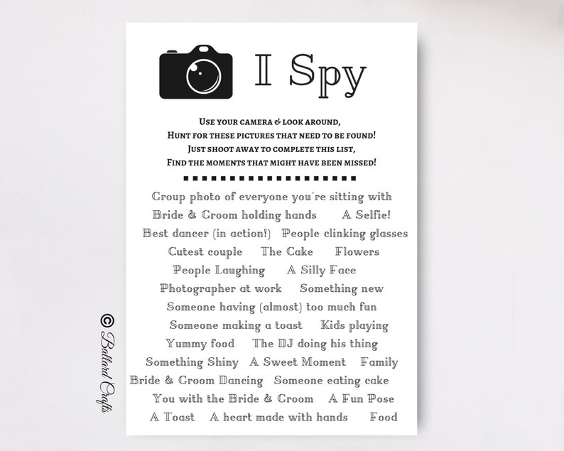 Wedding I Spy Card Game Eye Spy Disposable Camera Game Etsy wedding-i-spy-card-game-eye-spy-disposable-camera-game-etsy