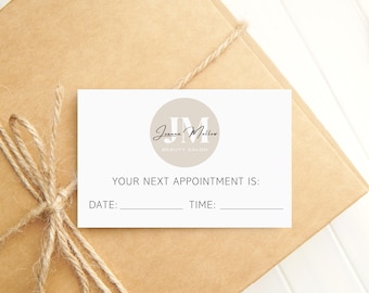 Printed Appointment Cards for Salons with Logo