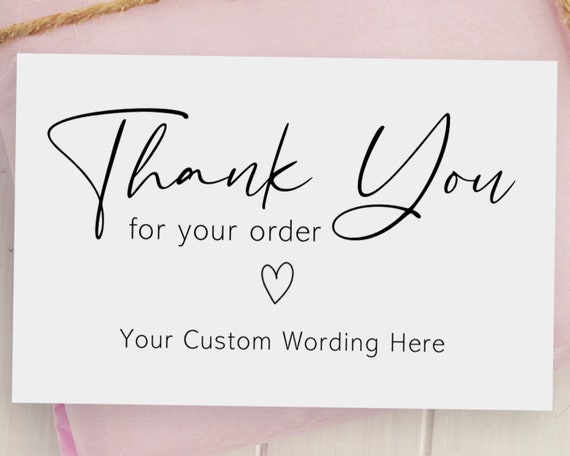 ヨシ　thank youカード　800枚＋おまけ Personalized Thank You for Your Order Business Cards - Etsy