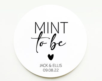 Mint to Be Stickers - Wedding Favour Labels - Personalised Mint Labels