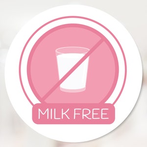 Milk Free, Free From Stickers Dairy Free, Milk Free, Nut Free, Wheat ...