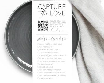 Printed Wedding I Spy Cards with QR Code - Capture the Love Photography Game