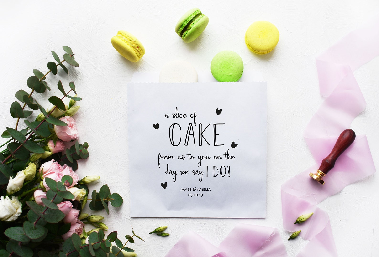 Wedding Cake Bags White Paper Bags for Wedding Cake A Etsy