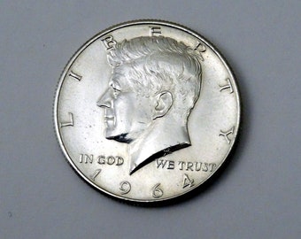 1964 Kennedy Half Dollar Uncirculated 90% Silver, Item rd