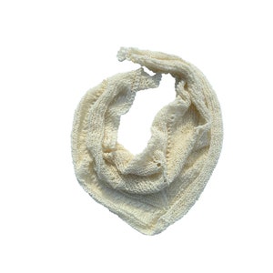 Beautiful soft handknit cotton scarf eco materials