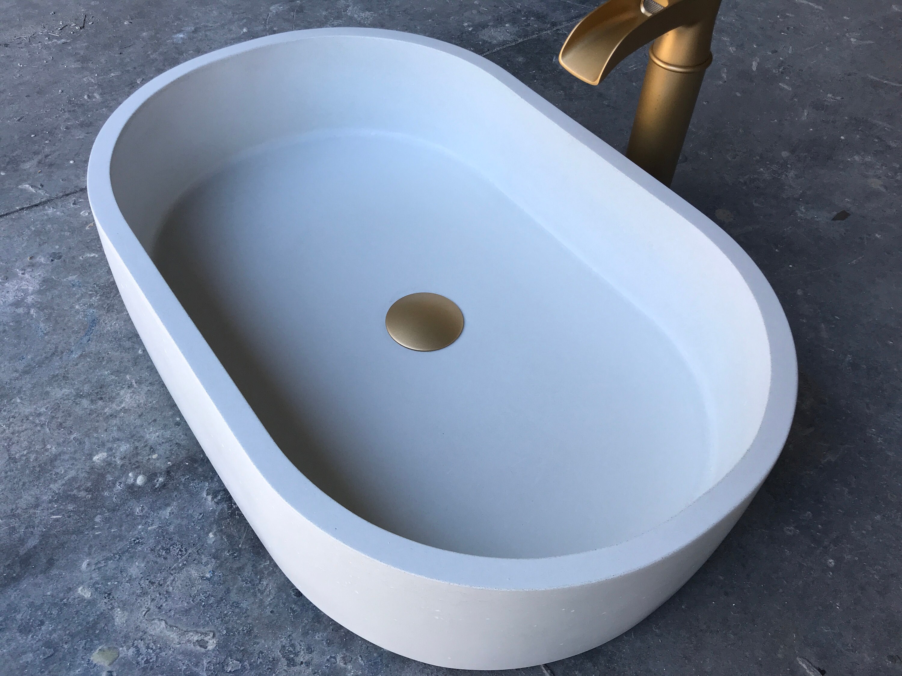 white concrete bathroom sink manufacturer