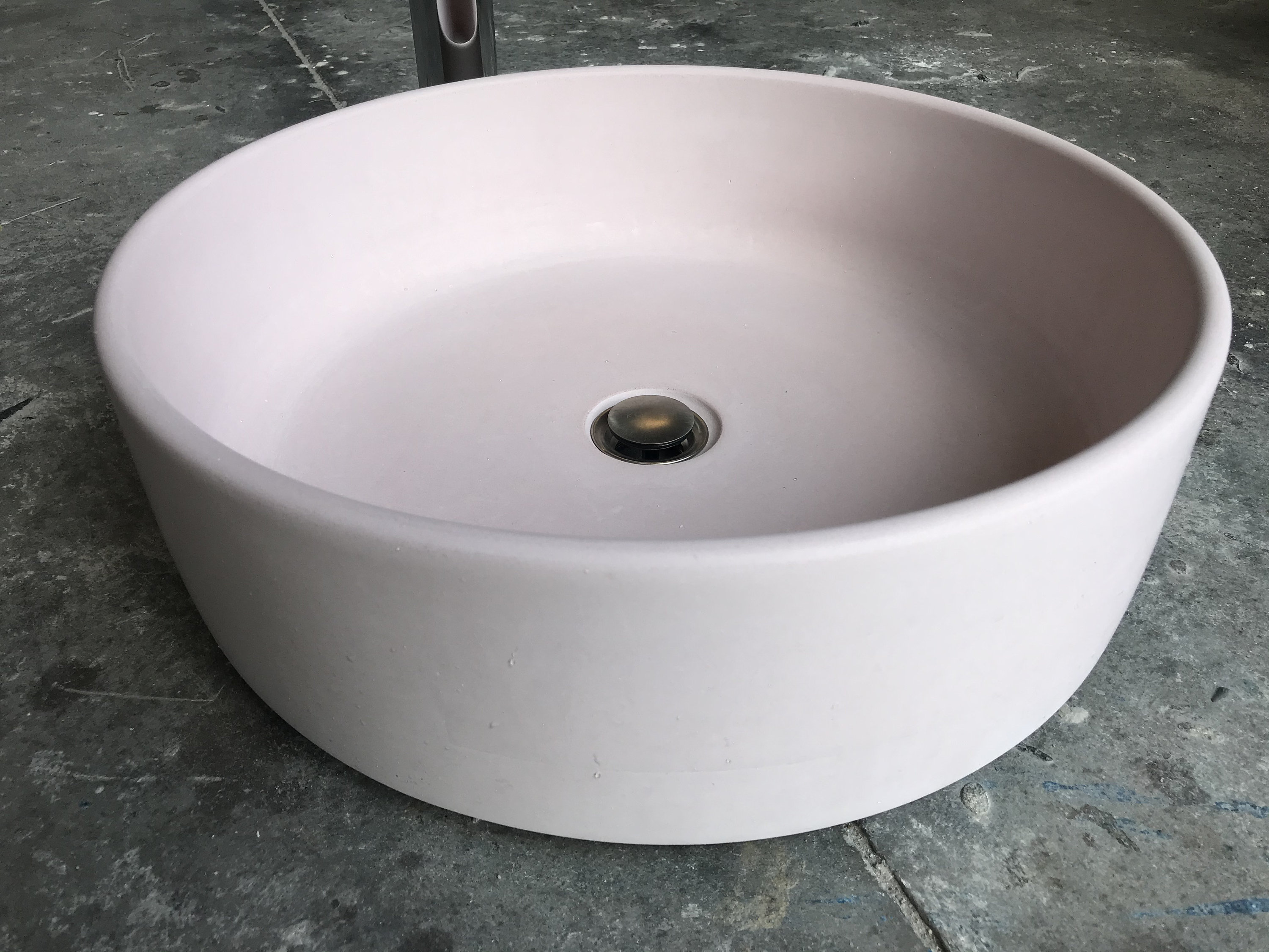 Pink Concrete Bathroom Sink Vessel Bowl Wash Basin