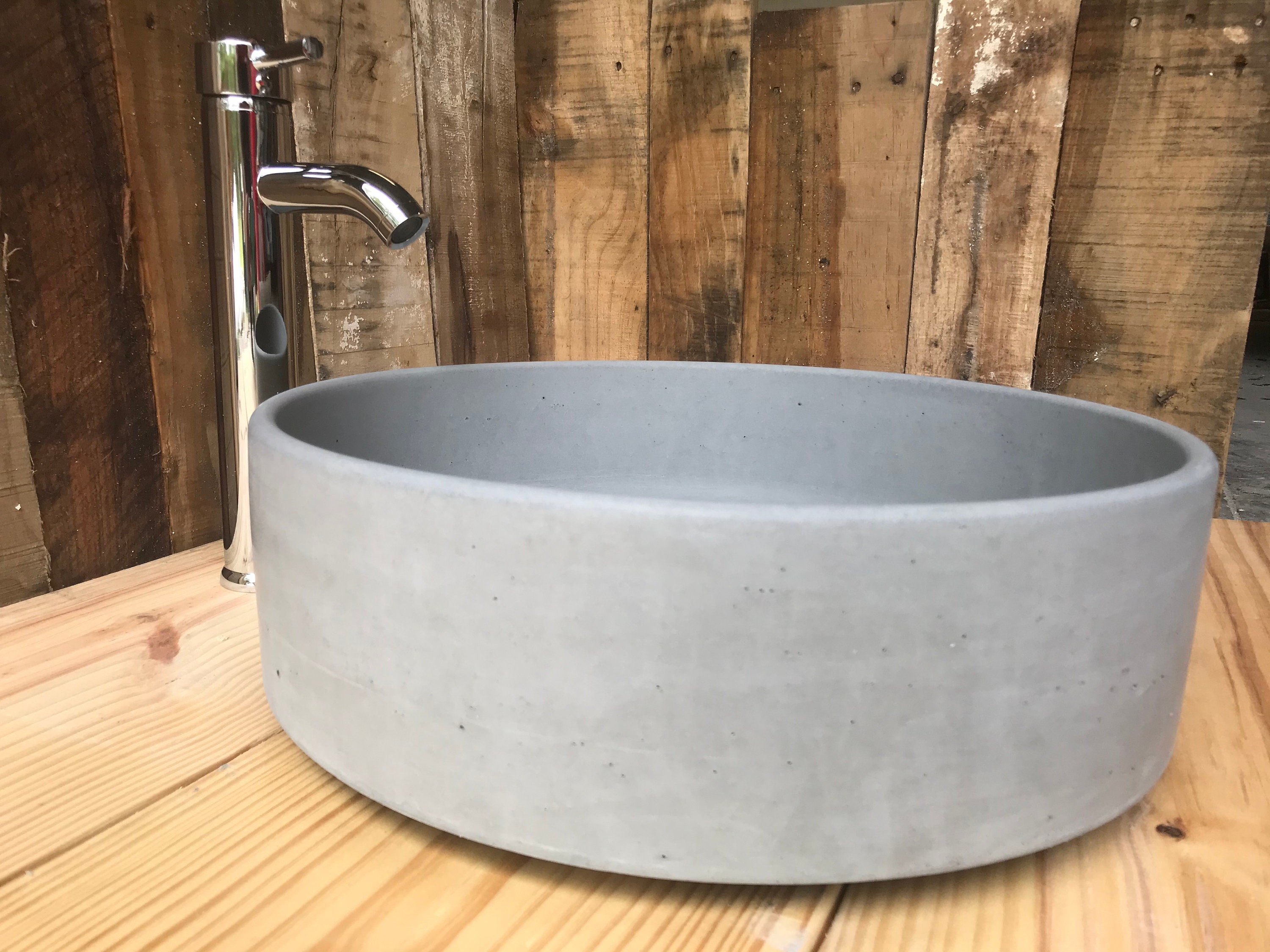 concrete feather touch for bathroom sink
