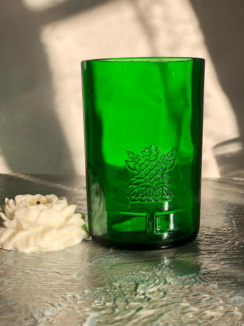Glass Tumbler Sherwood, size XXL - 18.5 fl.oz.| Large Glass for Water| Beer Glass| Glass From Bottle| Recycled Bottle Glasses| Cozy Home