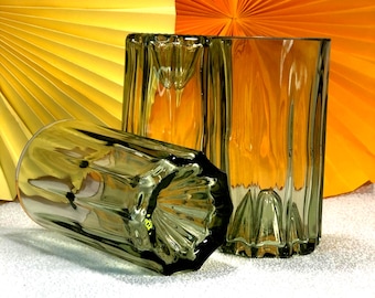 Botella reciclada Tanqueray TEN | Vasos de vidrio Tanqueray TEN | Vaso facetado para ginebra | Vaso de botella de ginebra | Vasos de 355 ml