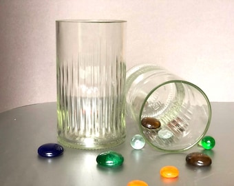 Tumblers Campari | Glasses from bottles| Textured Barware| Large glass 18.6 fl.oz| Recycled Bottle Tumblers| Thank You Gift